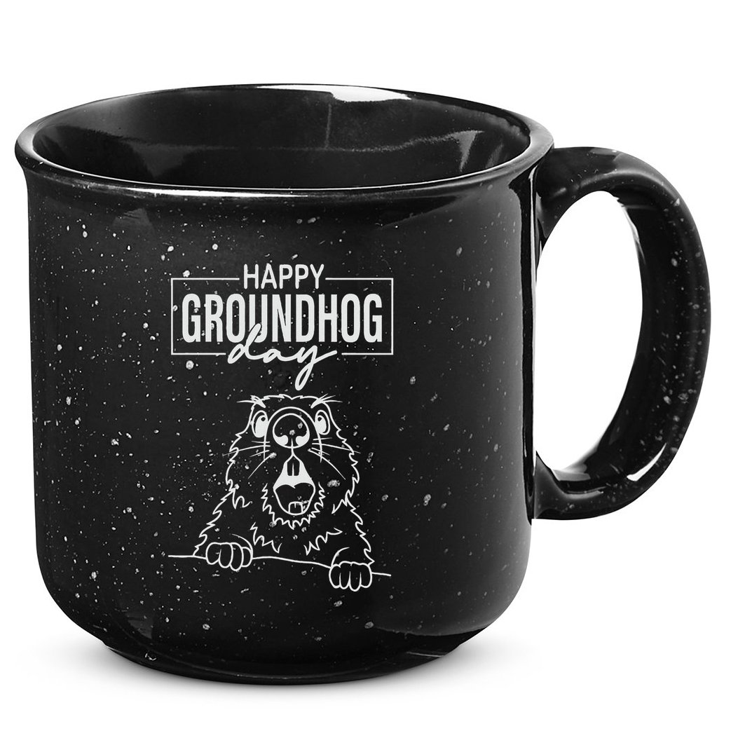 Happy Groundhog Day 15oz Campfire Ceramic Mug