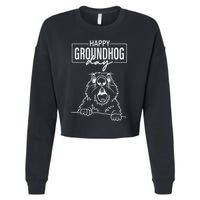 Happy Groundhog Day Cropped Pullover Crew