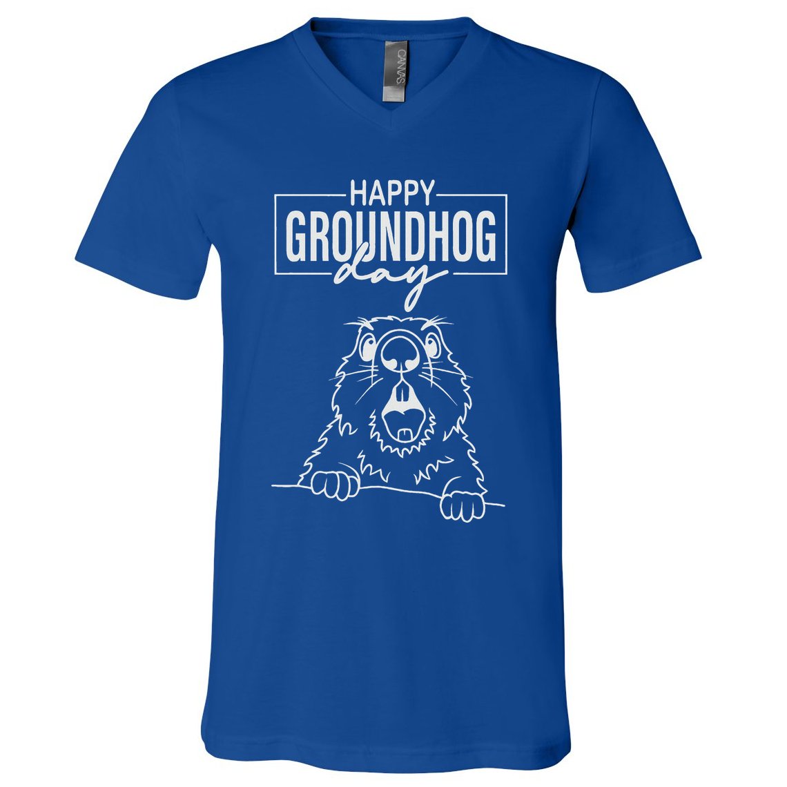 Happy Groundhog Day V-Neck T-Shirt