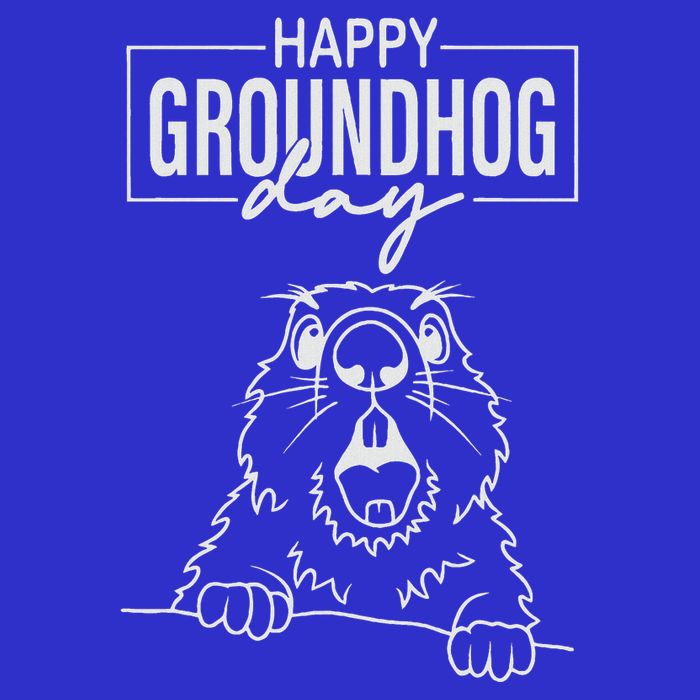 Happy Groundhog Day Button