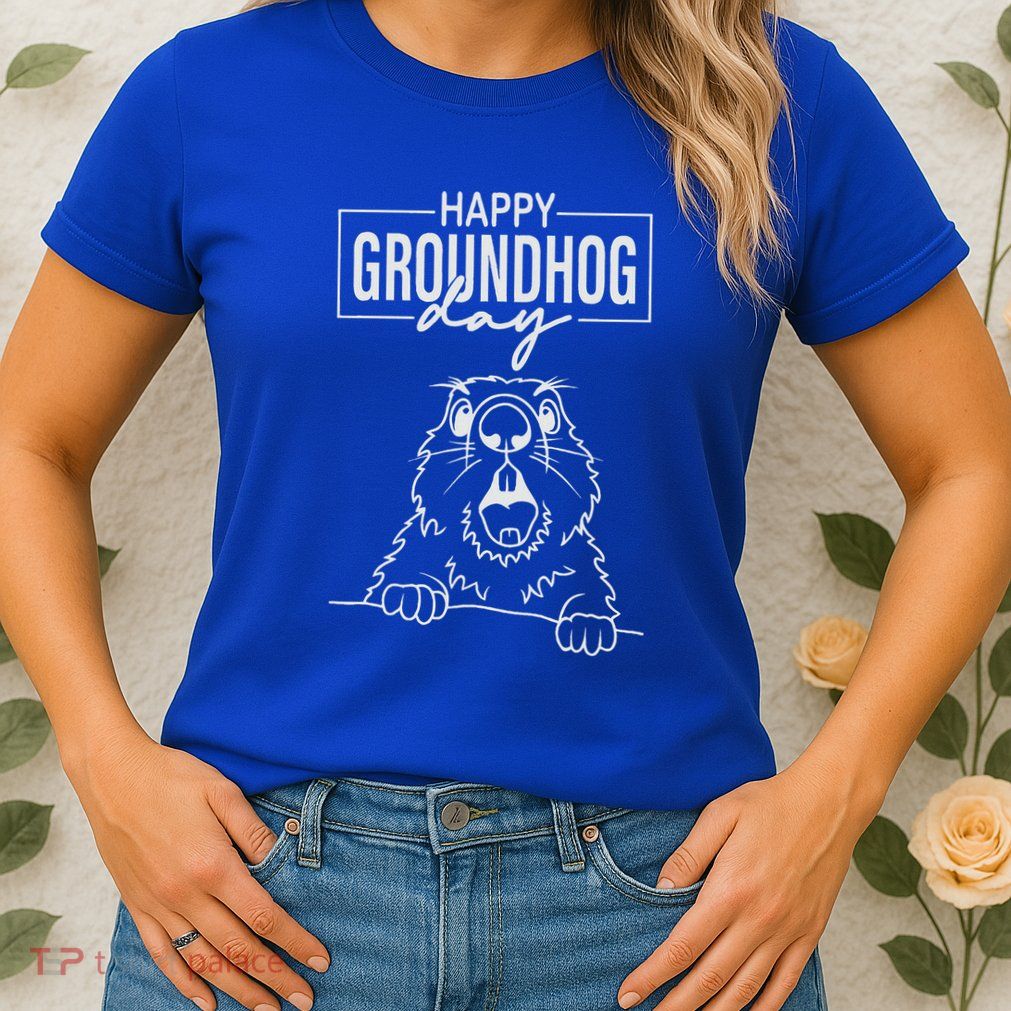 Happy Groundhog Day Womens T-Shirt