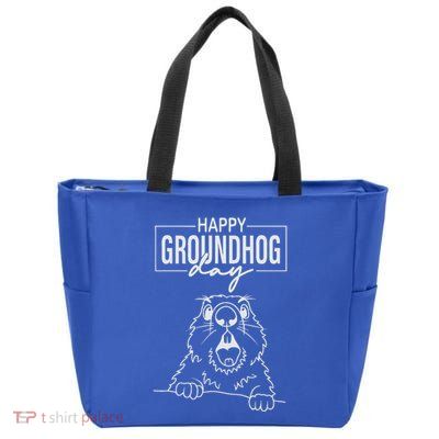 Happy Groundhog Day Zip Tote Bag