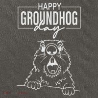 Happy Groundhog Day Cotton Canvas Backpack