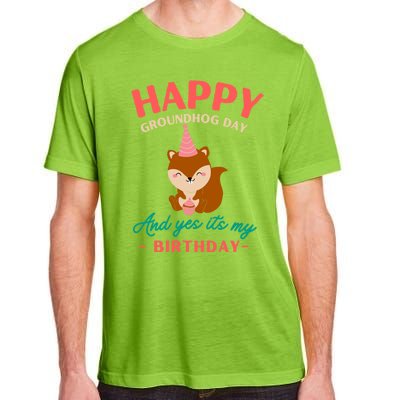 Happy Groundhog Day Birthday Groundhog Lovers Gift Adult ChromaSoft Performance T-Shirt