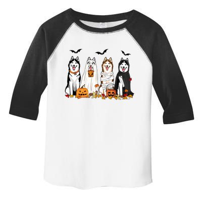 Husky Ghost Dogs Halloween Toddler Fine Jersey T-Shirt