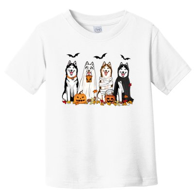 Husky Ghost Dogs Halloween Toddler T-Shirt