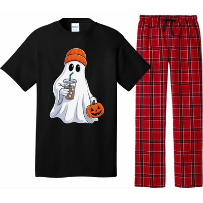 Halloween Ghost Drinking Coffee Ghost Ice Coffee Pajama Set