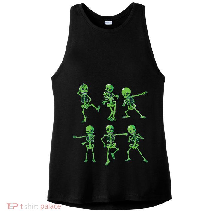 Halloween Girl Dancing Skeletons Dance Challenge Ladies PosiCharge Tri-Blend Wicking Tank
