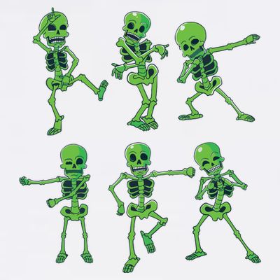 Halloween Girl Dancing Skeletons Dance Challenge T-Shirt
