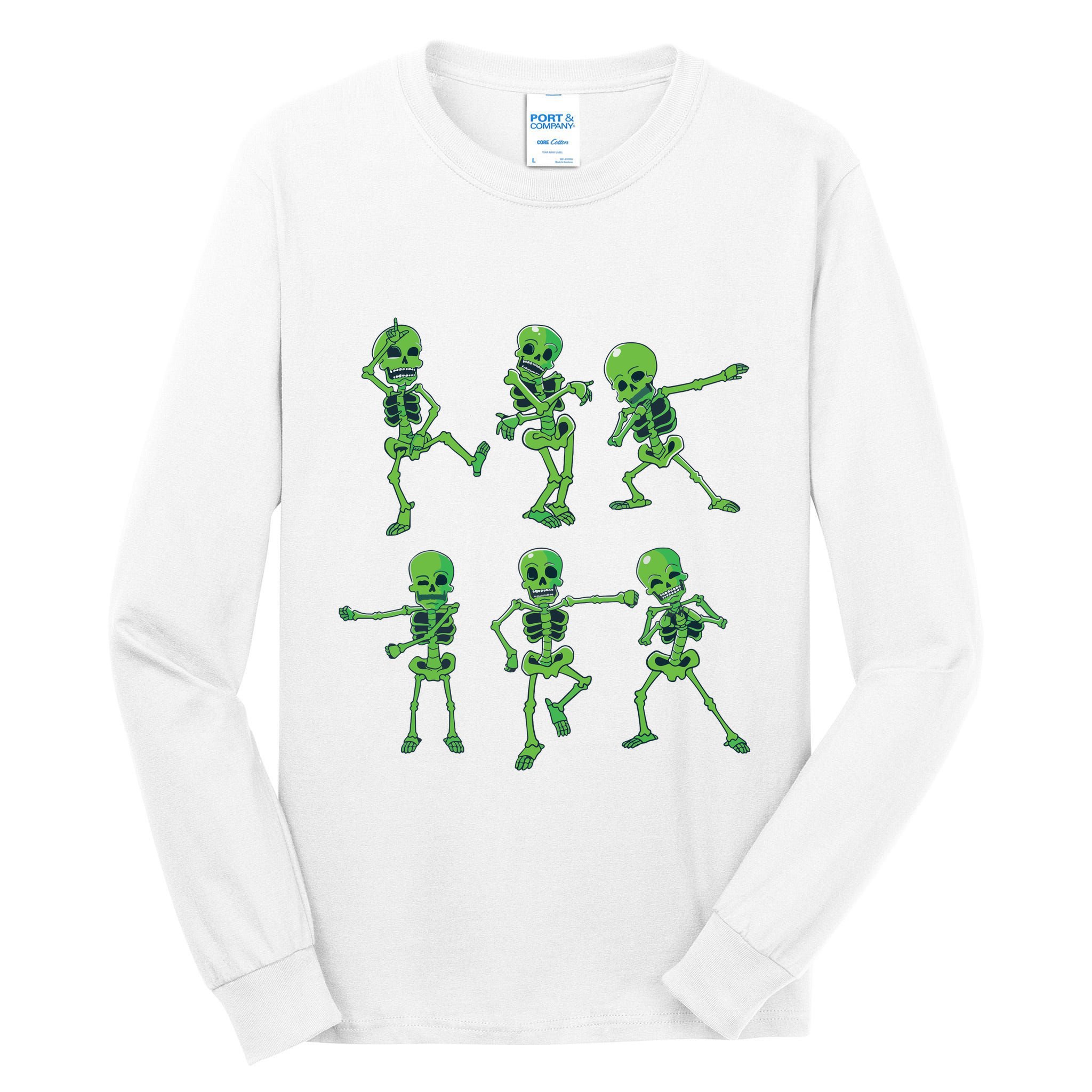 Halloween Girl Dancing Skeletons Dance Challenge Tall Long Sleeve T-Shirt
