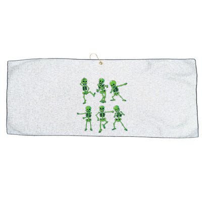 Halloween Girl Dancing Skeletons Dance Challenge Large Microfiber Waffle Golf Towel