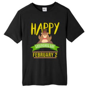 Happy Groundhog Day Respect The Groundhog Gift Tall Fusion ChromaSoft Performance T-Shirt