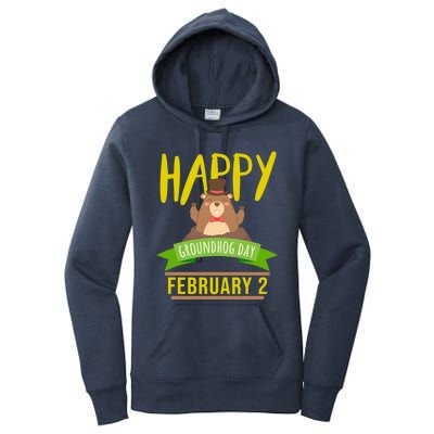 Happy Groundhog Day Respect The Groundhog Gift Women's Pullover Hoodie