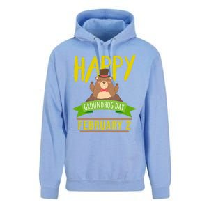 Happy Groundhog Day Respect The Groundhog Gift Unisex Surf Hoodie