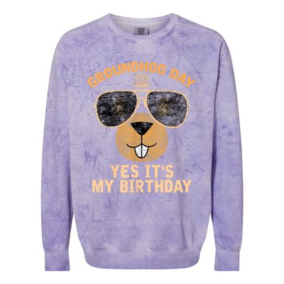 Happy Groundhog Day Lovers Costume Colorblast Crewneck Sweatshirt