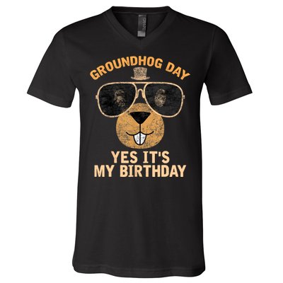 Happy Groundhog Day Lovers Costume V-Neck T-Shirt