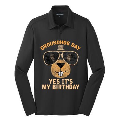 Happy Groundhog Day Lovers Costume Silk Touch Performance Long Sleeve Polo