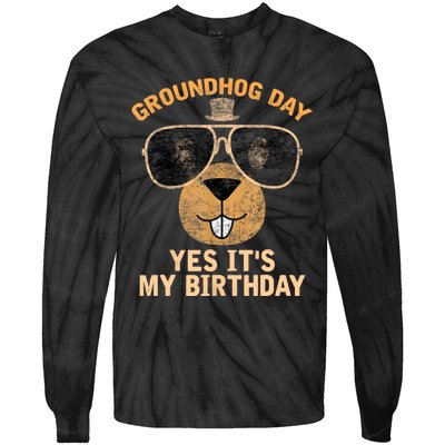 Happy Groundhog Day Lovers Costume Tie-Dye Long Sleeve Shirt