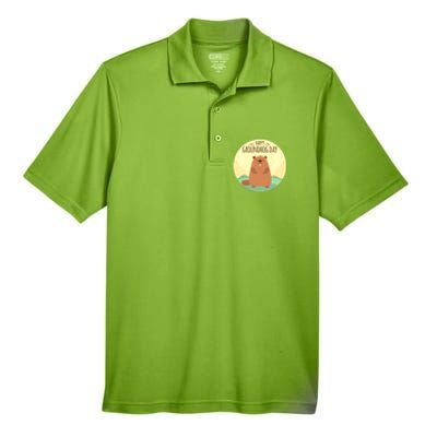 Happy Groundhog Day Gift Marmot Forecast For Spring Or Winter Gift Men's Origin Performance Pique Polo