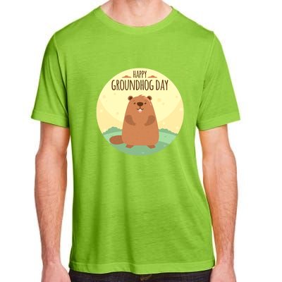 Happy Groundhog Day Gift Marmot Forecast For Spring Or Winter Gift Adult ChromaSoft Performance T-Shirt