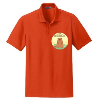 Happy Groundhog Day Gift Marmot Forecast For Spring Or Winter Gift Dry Zone Grid Polo