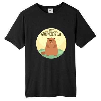 Happy Groundhog Day Gift Marmot Forecast For Spring Or Winter Gift Tall Fusion ChromaSoft Performance T-Shirt