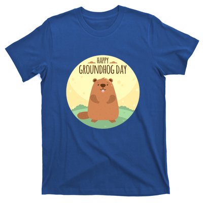 Happy Groundhog Day Gift Marmot Forecast For Spring Or Winter Gift T-Shirt