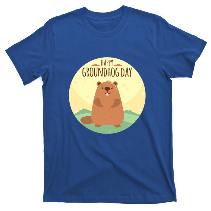 Happy Groundhog Day Gift Marmot Forecast For Spring Or Winter Gift T-Shirt