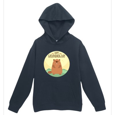 Happy Groundhog Day Gift Marmot Forecast For Spring Or Winter Gift Urban Pullover Hoodie