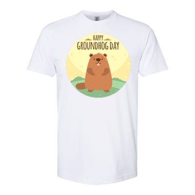 Happy Groundhog Day Gift Marmot Forecast For Spring Or Winter Gift Softstyle CVC T-Shirt