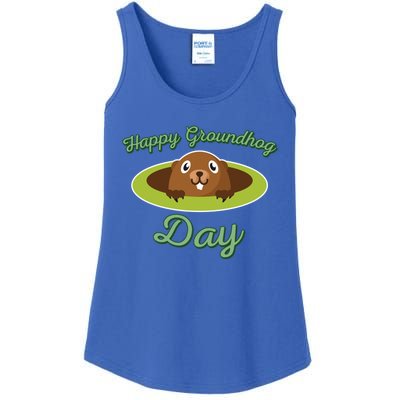 Happy Groundhog Day! Gift Ladies Essential Tank