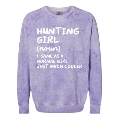 Hunting Girl Definition Funny Colorblast Crewneck Sweatshirt