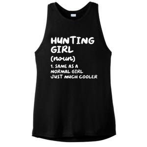 Hunting Girl Definition Funny Ladies PosiCharge Tri-Blend Wicking Tank