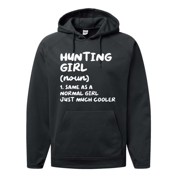 Hunting Girl Definition Funny Performance Fleece Hoodie