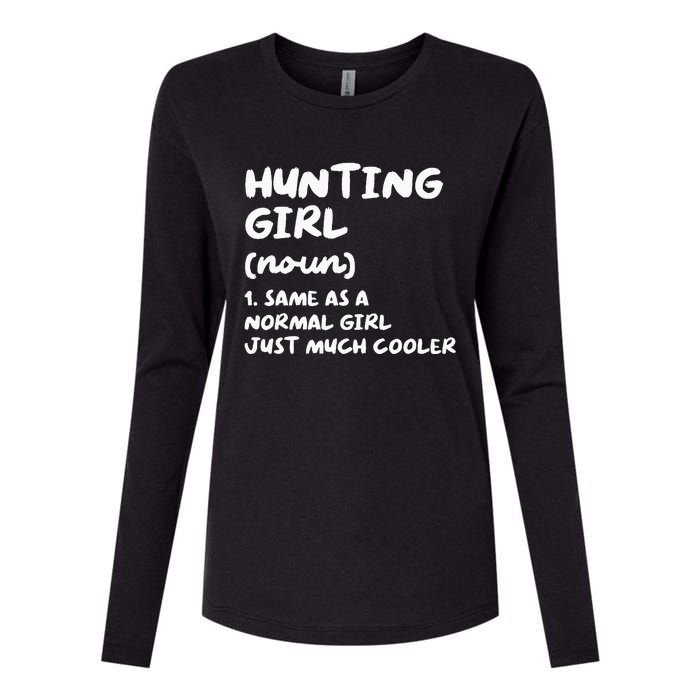 Hunting Girl Definition Funny Womens Cotton Relaxed Long Sleeve T-Shirt