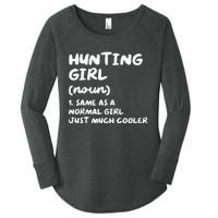 Hunting Girl Definition Funny Women's Perfect Tri Tunic Long Sleeve Shirt