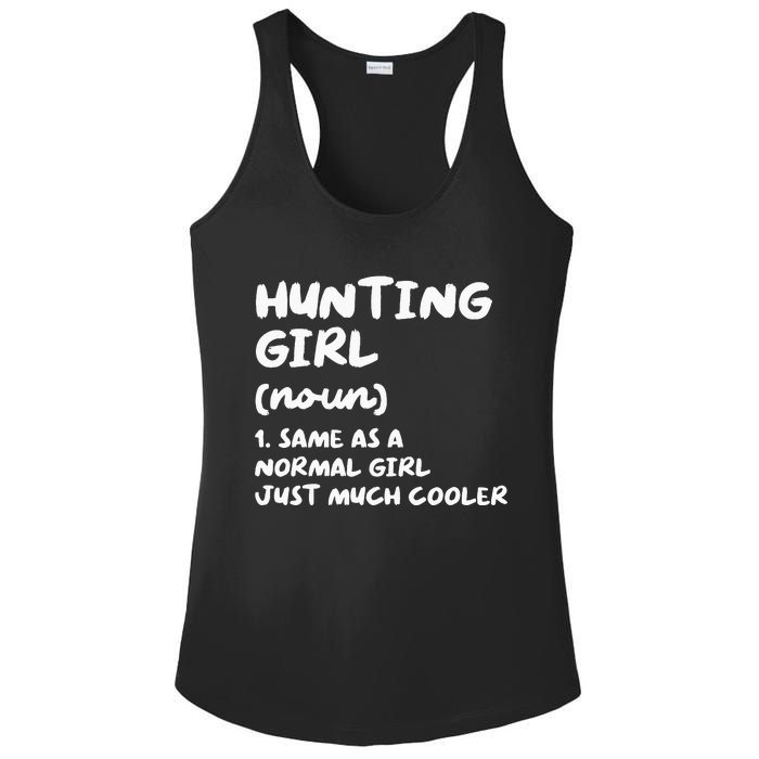 Hunting Girl Definition Funny Ladies PosiCharge Competitor Racerback Tank