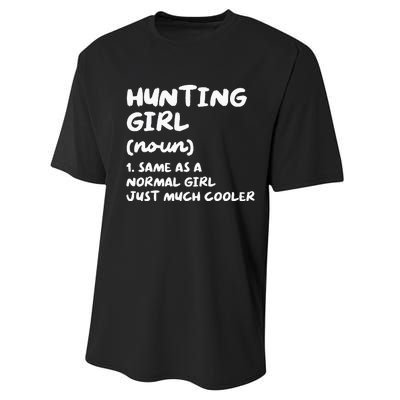 Hunting Girl Definition Funny Performance Sprint T-Shirt