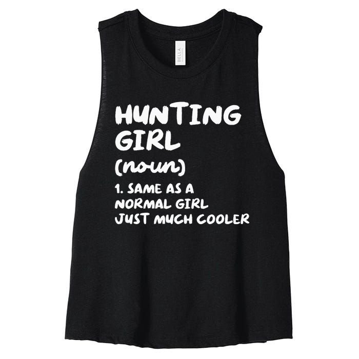 Hunting Girl Definition Funny Women's Racerback Cropped Tank