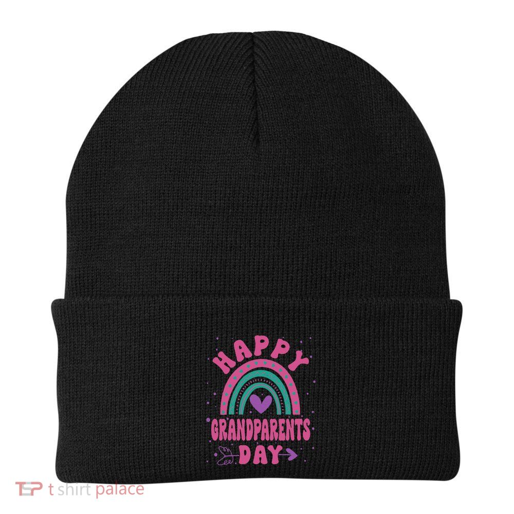 Happy Grandparents Day Funny Grandparents Day Gift Beanie