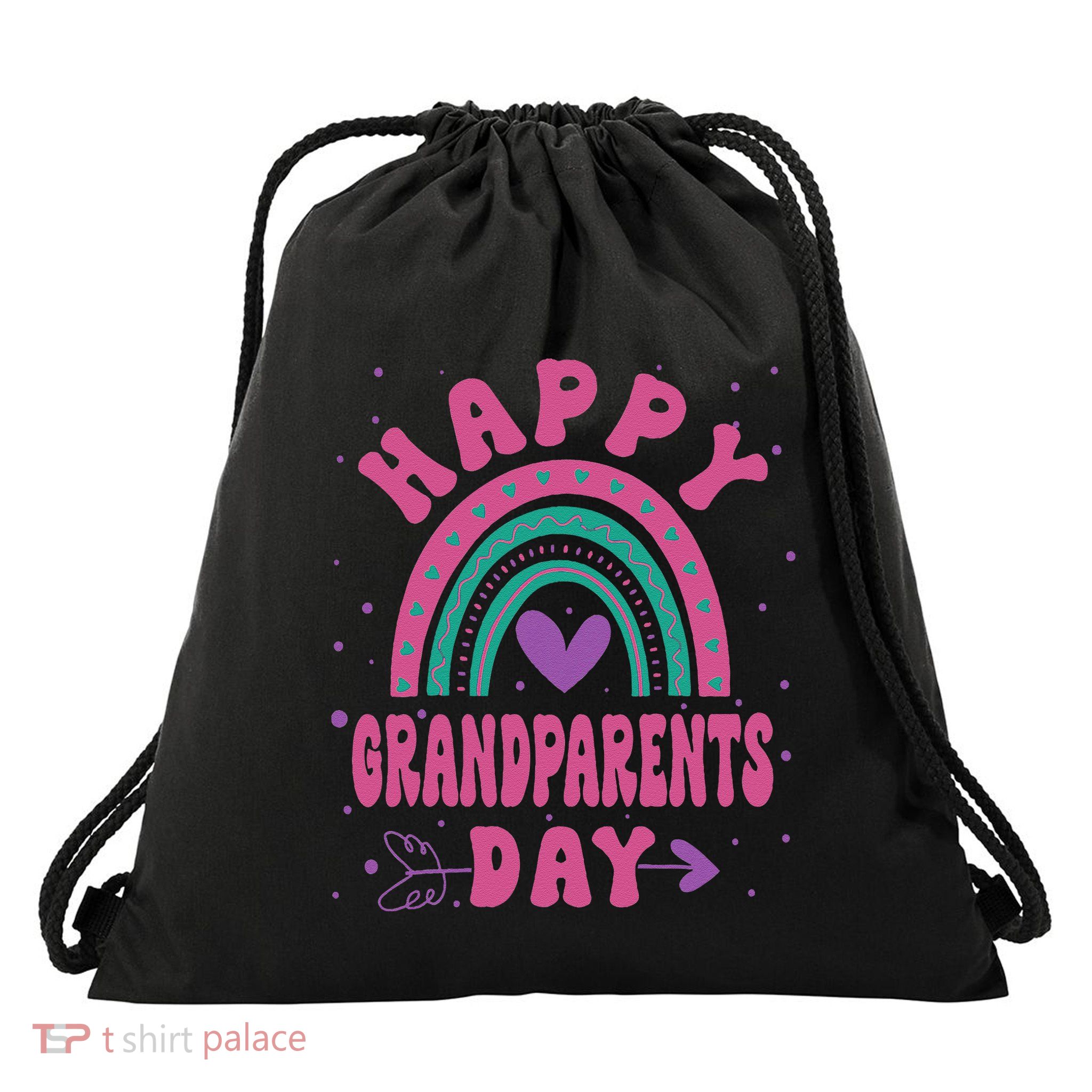 Happy Grandparents Day Funny Grandparents Day Gift Drawstring Bag