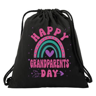 Happy Grandparents Day Funny Grandparents Day Gift Drawstring Bag