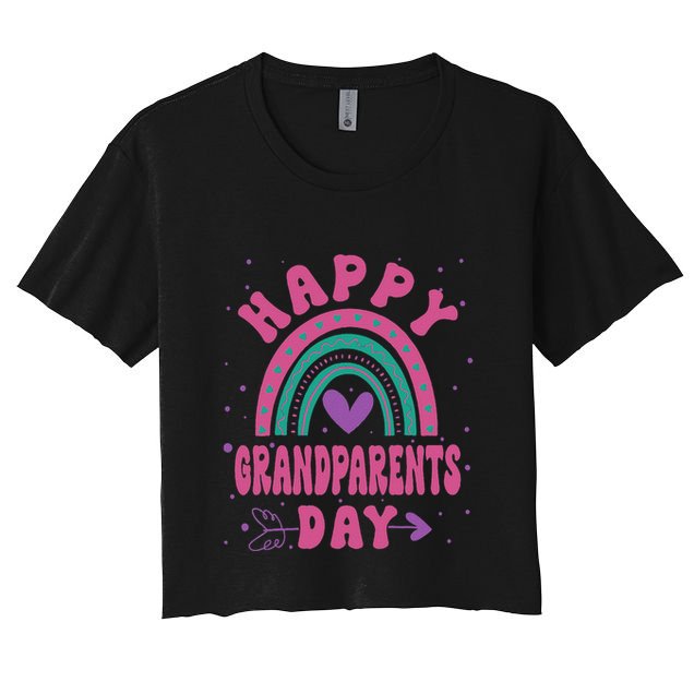 Happy Grandparents Day Funny Grandparents Day Gift Crop Top