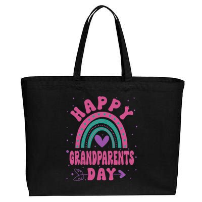 Happy Grandparents Day Funny Grandparents Day Gift Cotton Canvas Jumbo Tote