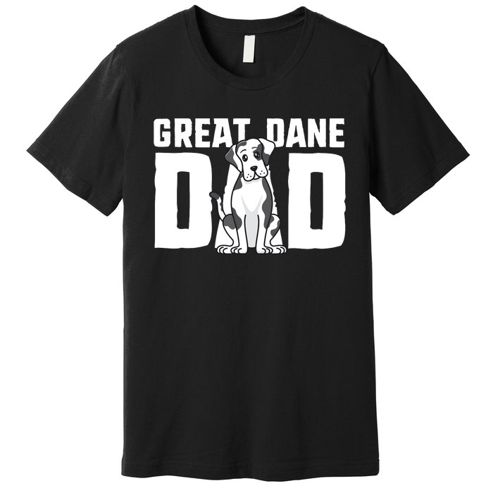 Harlequin Great Dane Dad Dog Father Puppy Adoption Owner Premium T-Shirt