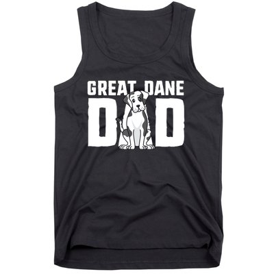 Harlequin Great Dane Dad Dog Father Puppy Adoption Owner Tank Top