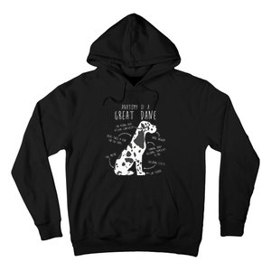 Harlequin Great Dane Dog Anatomy Funny Pet Mom Cute Dog Dad Hoodie