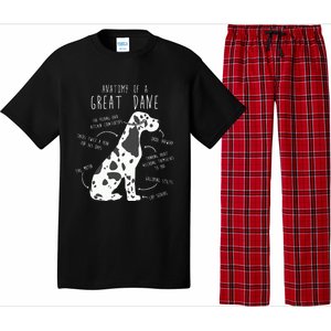 Harlequin Great Dane Dog Anatomy Funny Pet Mom Cute Dog Dad Pajama Set