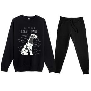 Harlequin Great Dane Dog Anatomy Funny Pet Mom Cute Dog Dad Premium Crewneck Sweatsuit Set