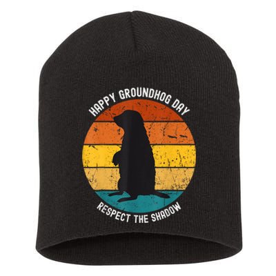 Happy Groundhog Day Lovers Costume Short Acrylic Beanie